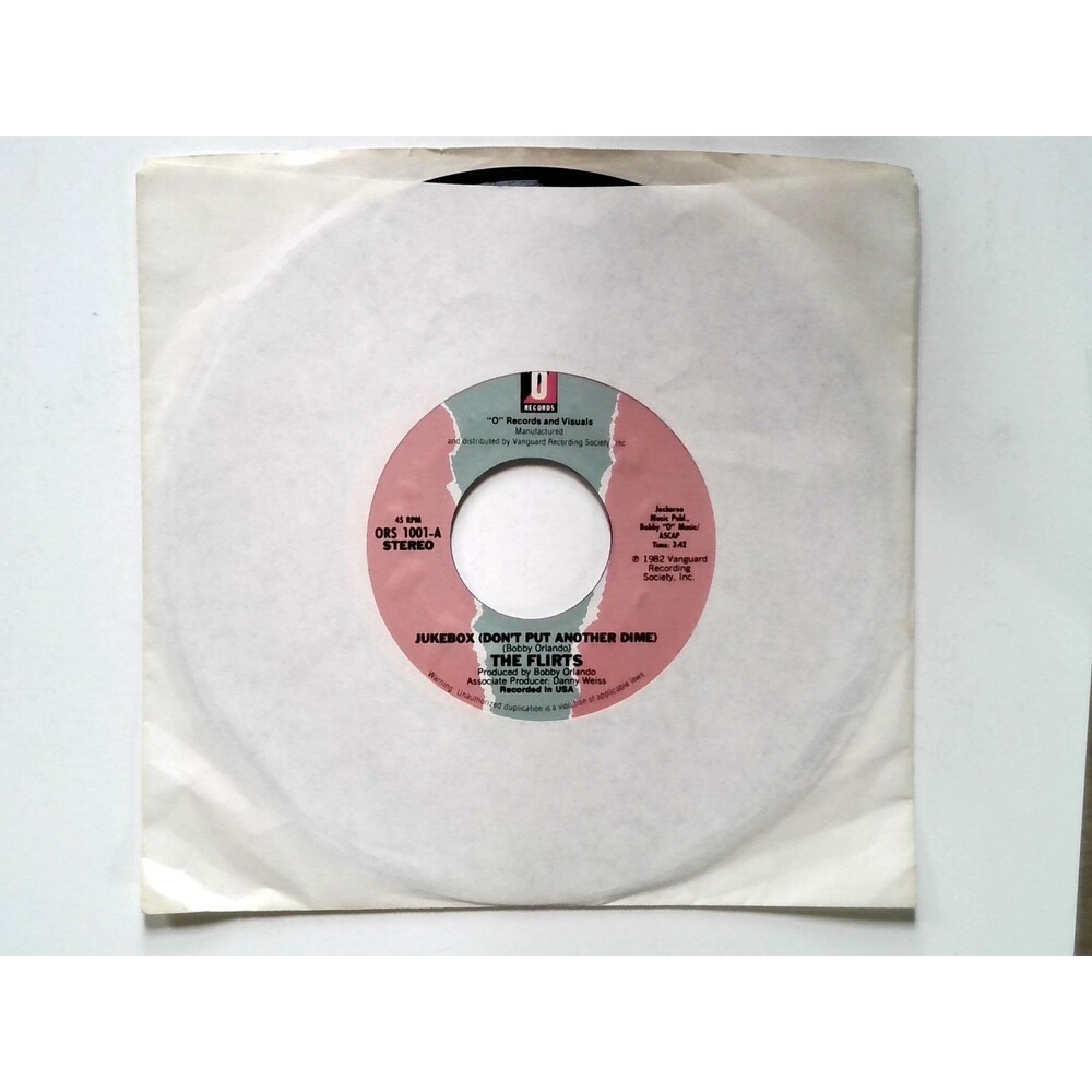 The Flirts - Jukebox (Don't Put Another Dime) 7" Single 1982 "O" Records Pop 45